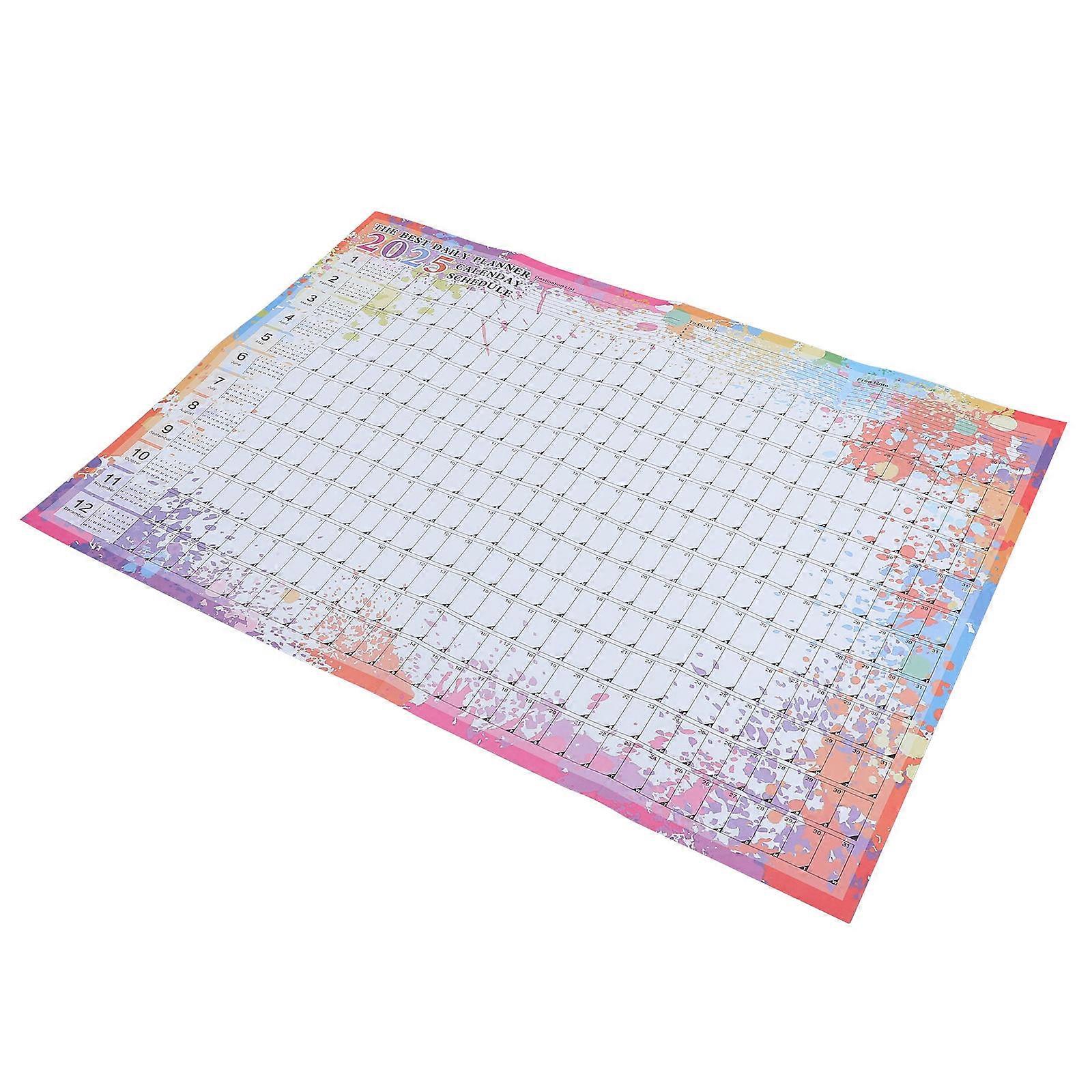 Paper Yearly Wall Calendar for 2025 Schedule Planner