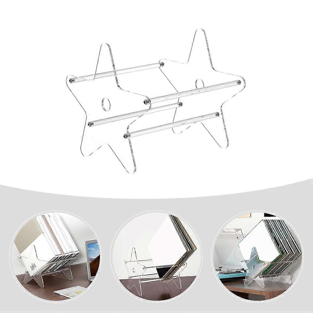 Black Vinyl Record Display Rack for Storage Acrylic Desktop Holder
