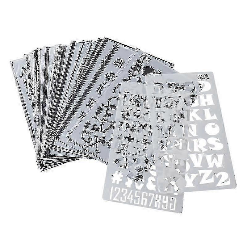 24pcs Hollow Painting Alphanumeric Template Stencil 2025