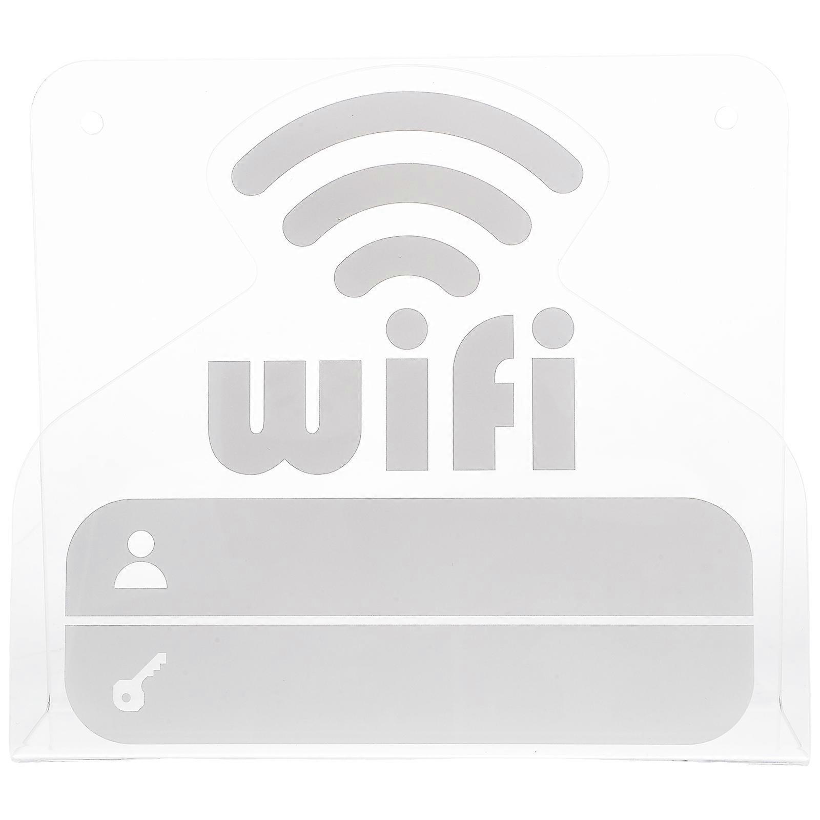 WiFi Password Sign Acrylic Desktop Reminder Display