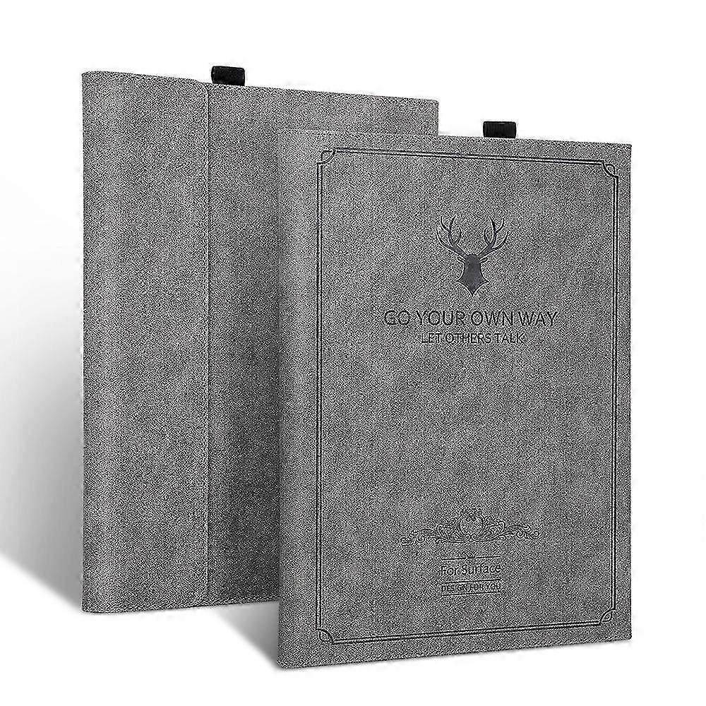 2026 For Microsoft Surface Go 3 / 2 / 1 Deer Head Pattern Tablet Leather Case