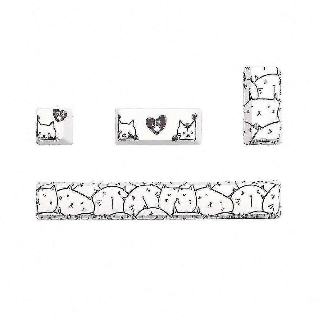 Custom Keycap Set for Keyboards - 4 Dye-Sublimated OEM Keycaps with Five-Sided Design