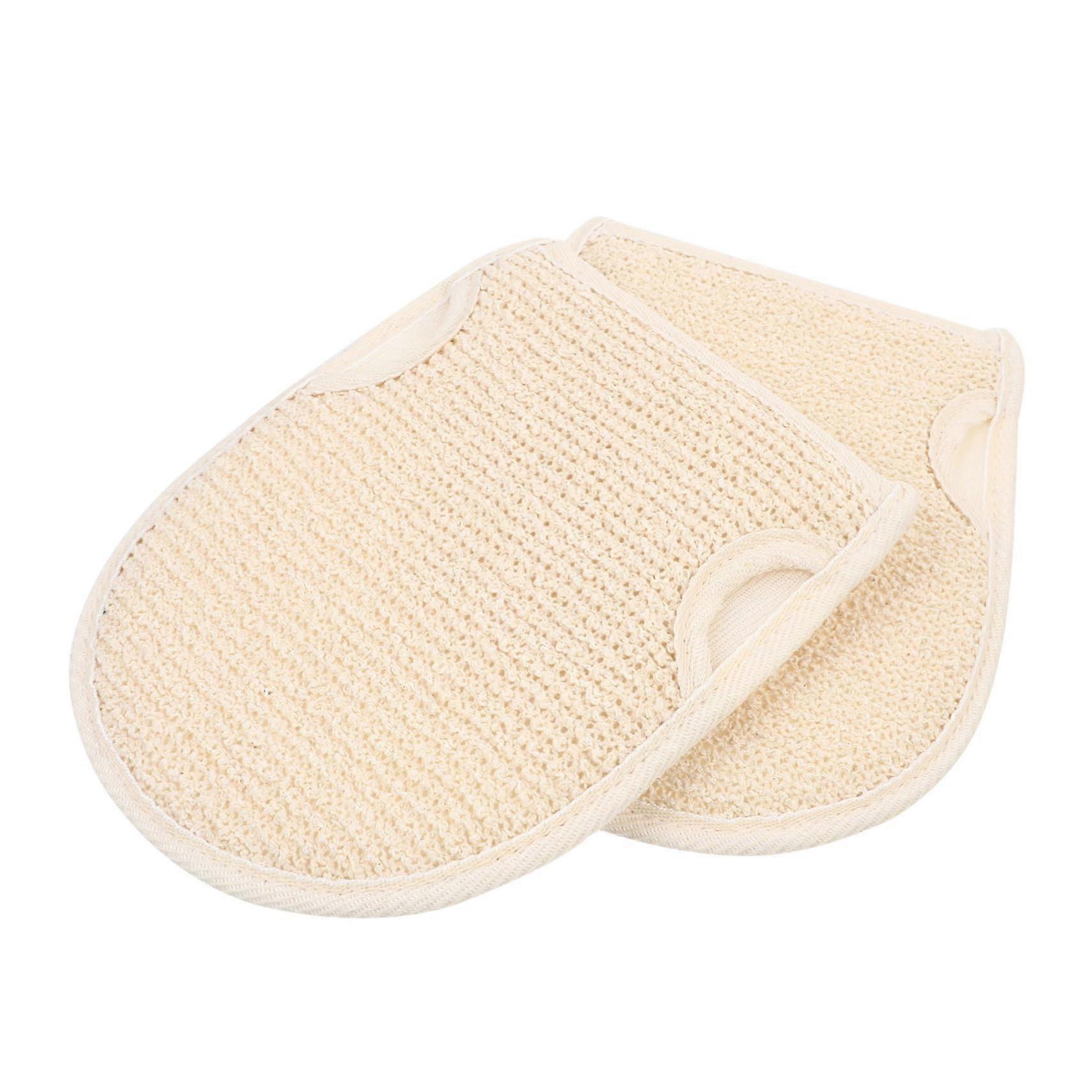 2pcs Double Sided Exfoliating Gloves for Deep Body Scrub, Soft Skin Friendly Bath Mittens