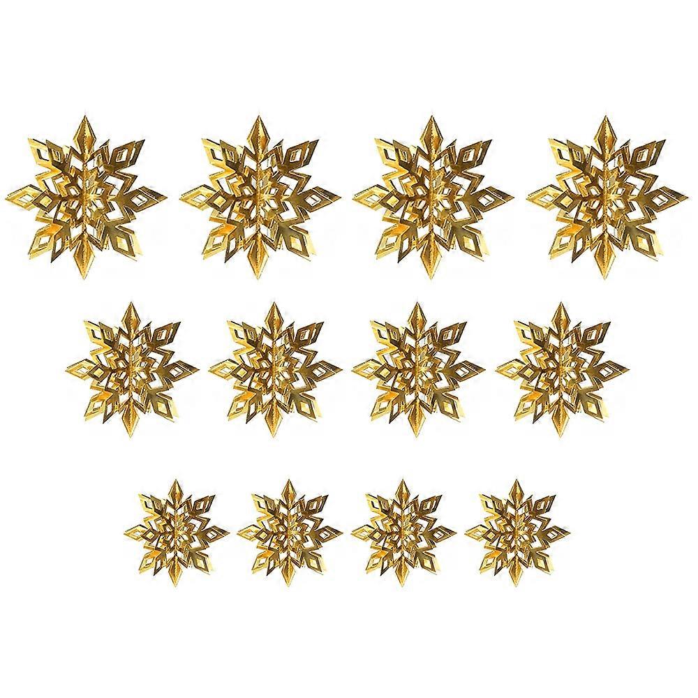 3D Paper Snowflake Hanging Decorations for Christmas Party-Silver