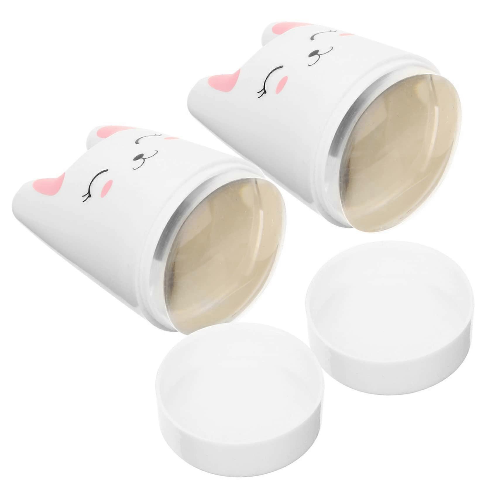 Silicone Nail Art Stamper with Scraper, Cute Bunny Design, Fast Pattern Transfer for Manicure