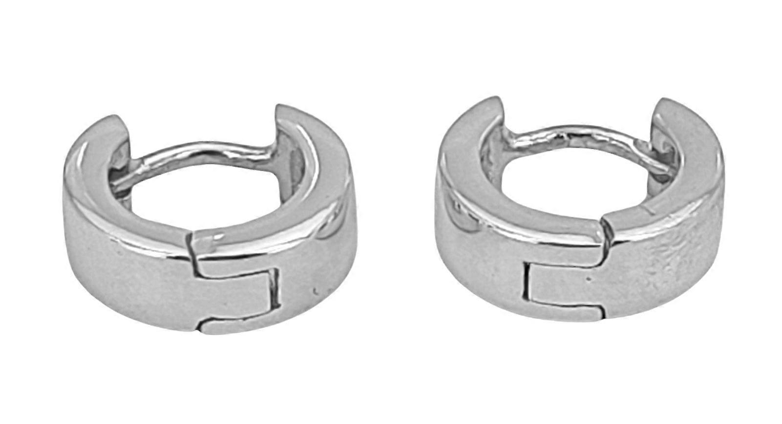 Folding hoop earrings 01 - Silver