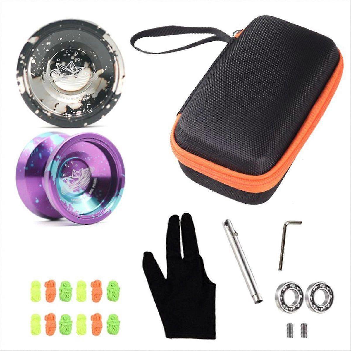 X2 Professional Unresponsive Yoyo with Replaceable Responsive Bearings Strings and 2 Yo-Yo Gloves Gift A