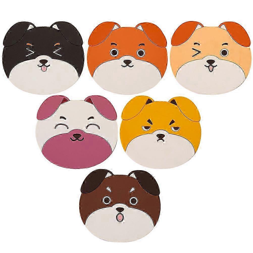 2026 Suitable Thick Silicone Coasters For Tableware Protection Prevent Slipping Mats 10X9CM Practical Gift 6Pcs