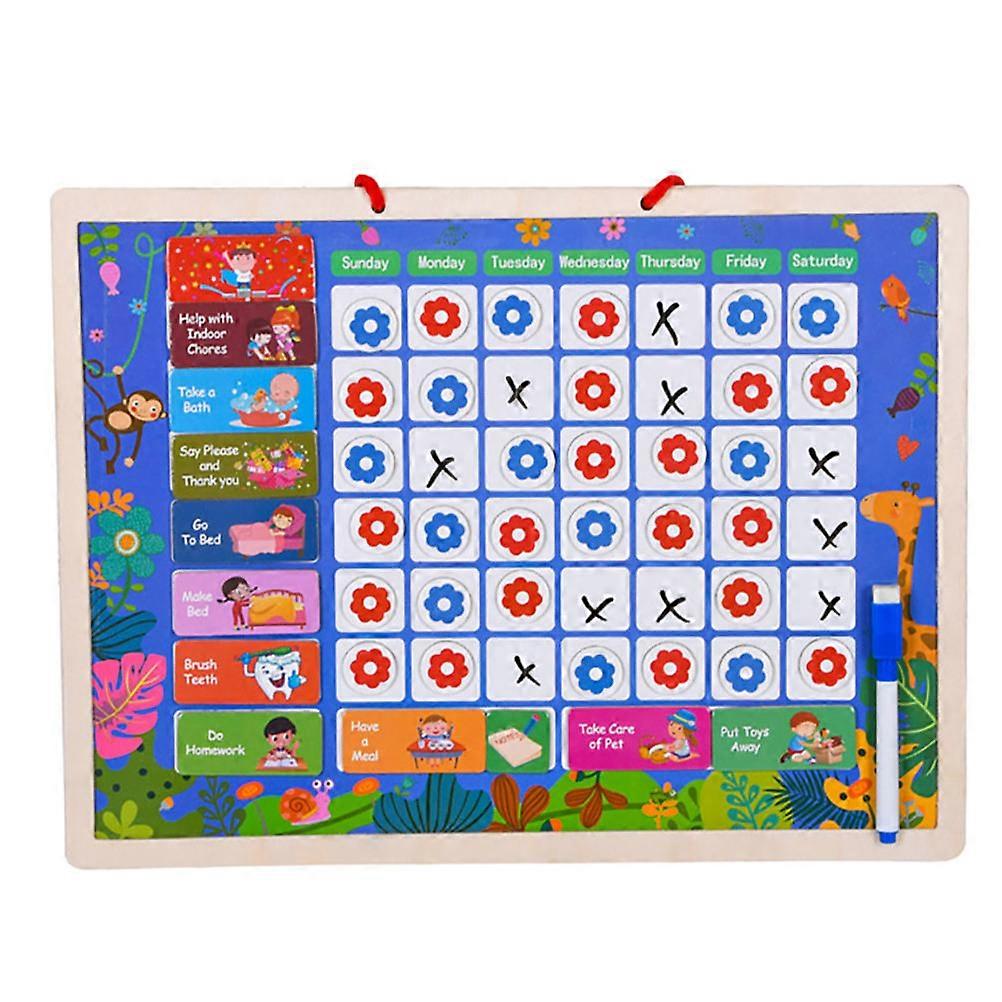 Kids Schedule Board Responsibility Chore Board for Appointment 3Sets