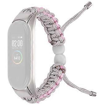 For Xiaomi Mi Band 3/Mi Band 4 Nylon Rope Watch Band Drawstring Adjustable Wrist Strap Replacement