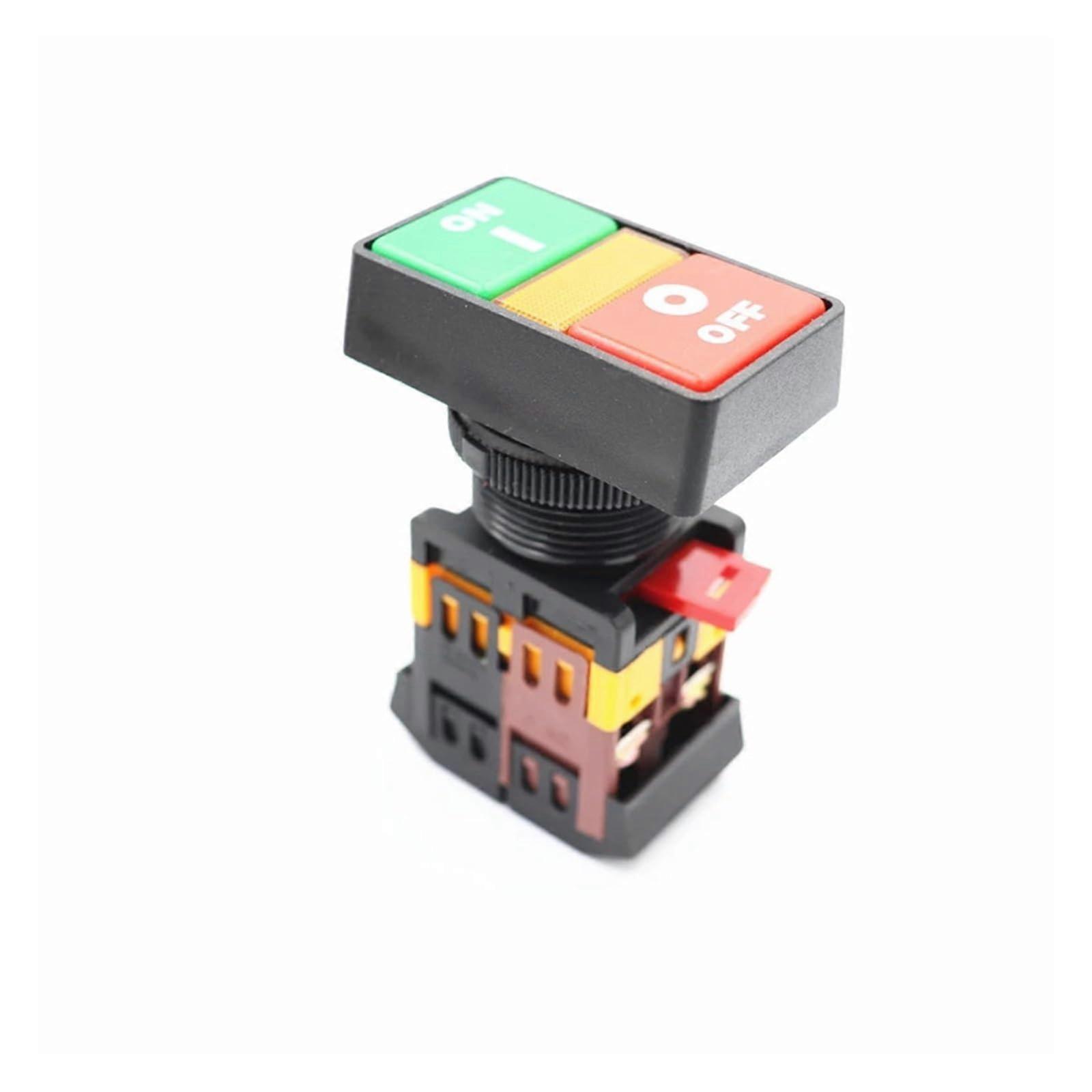 30mm 12V SelfReset Double Push Button Switch, Illuminated Power Switch PPBB30N