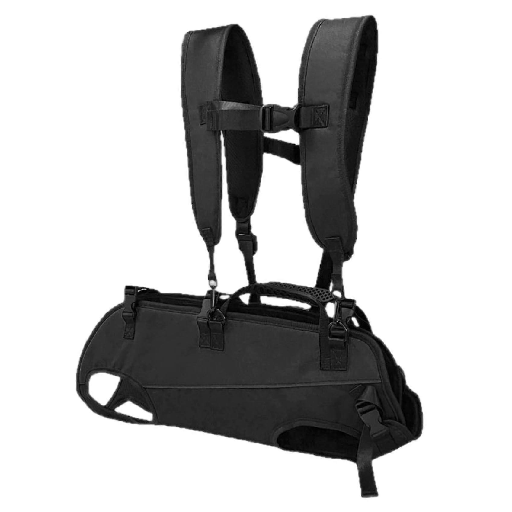 Dog Backpack Carrier, Adjustable Hands Pet Hiking Backpack with Side Pocket for Travel, Medium