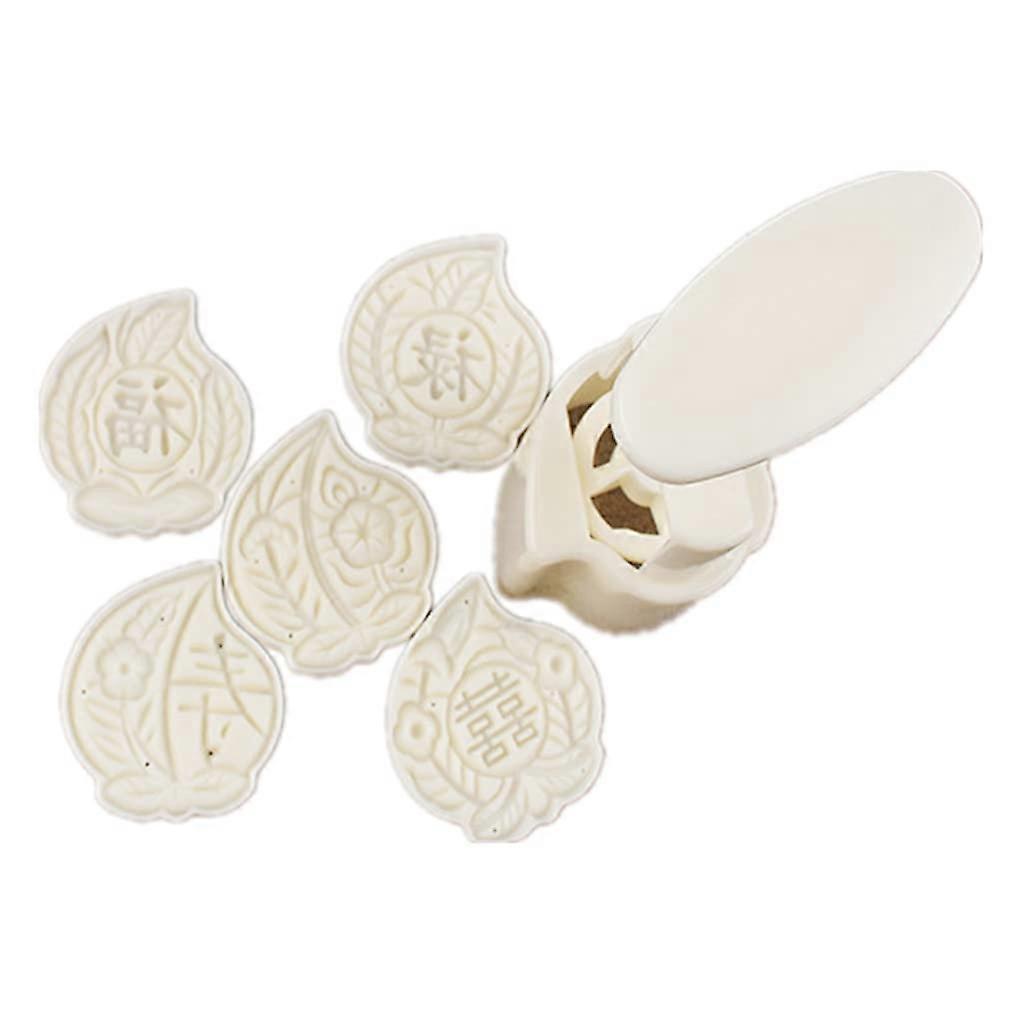 Plastic Mooncake Mold 50g Oval Stamp Cookie Cutter for DIY Pastry Biscuits Chocolates