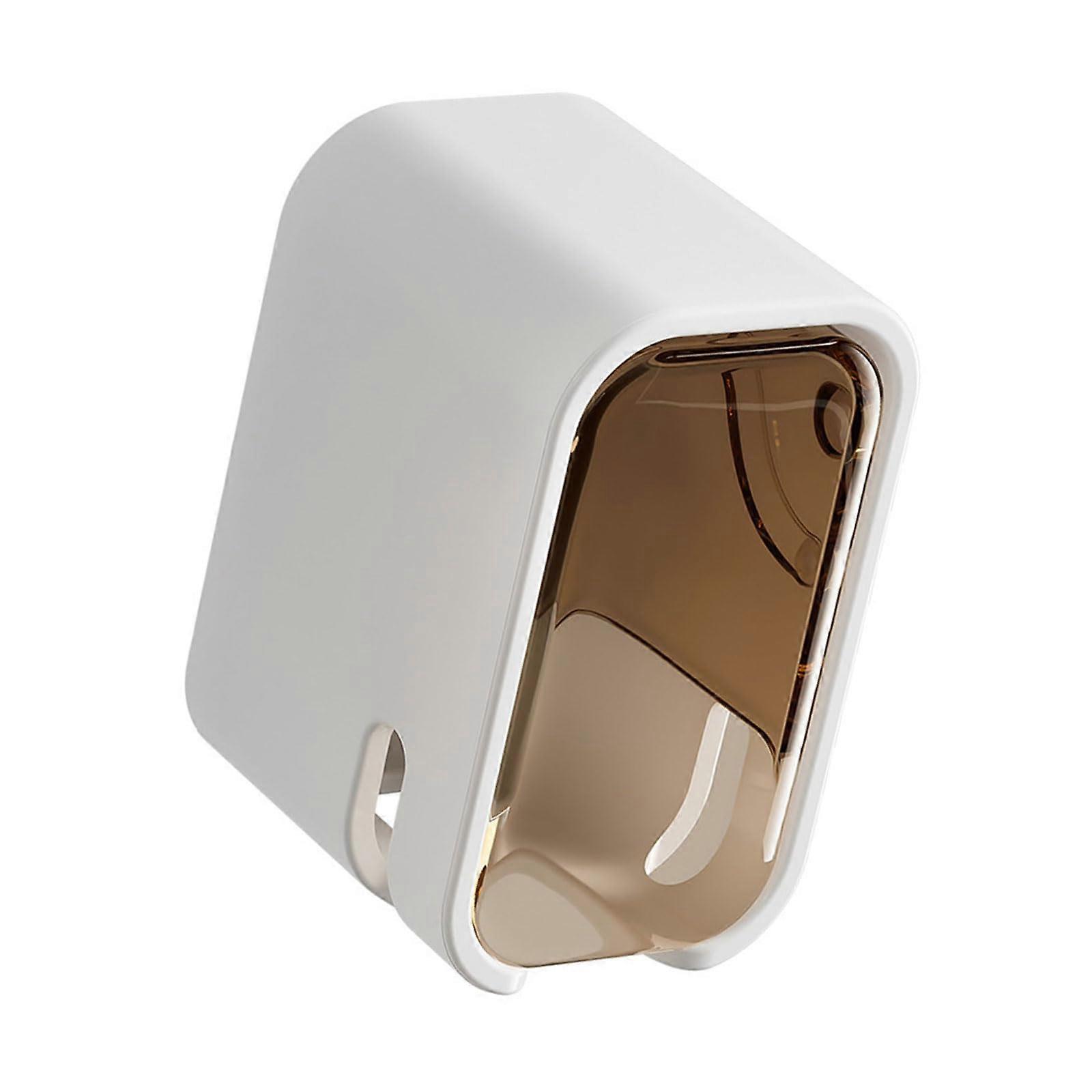 Toothbrush Holder Wall Mounted with Strong Adhesive, Vertical Bathroom Organizer Storage