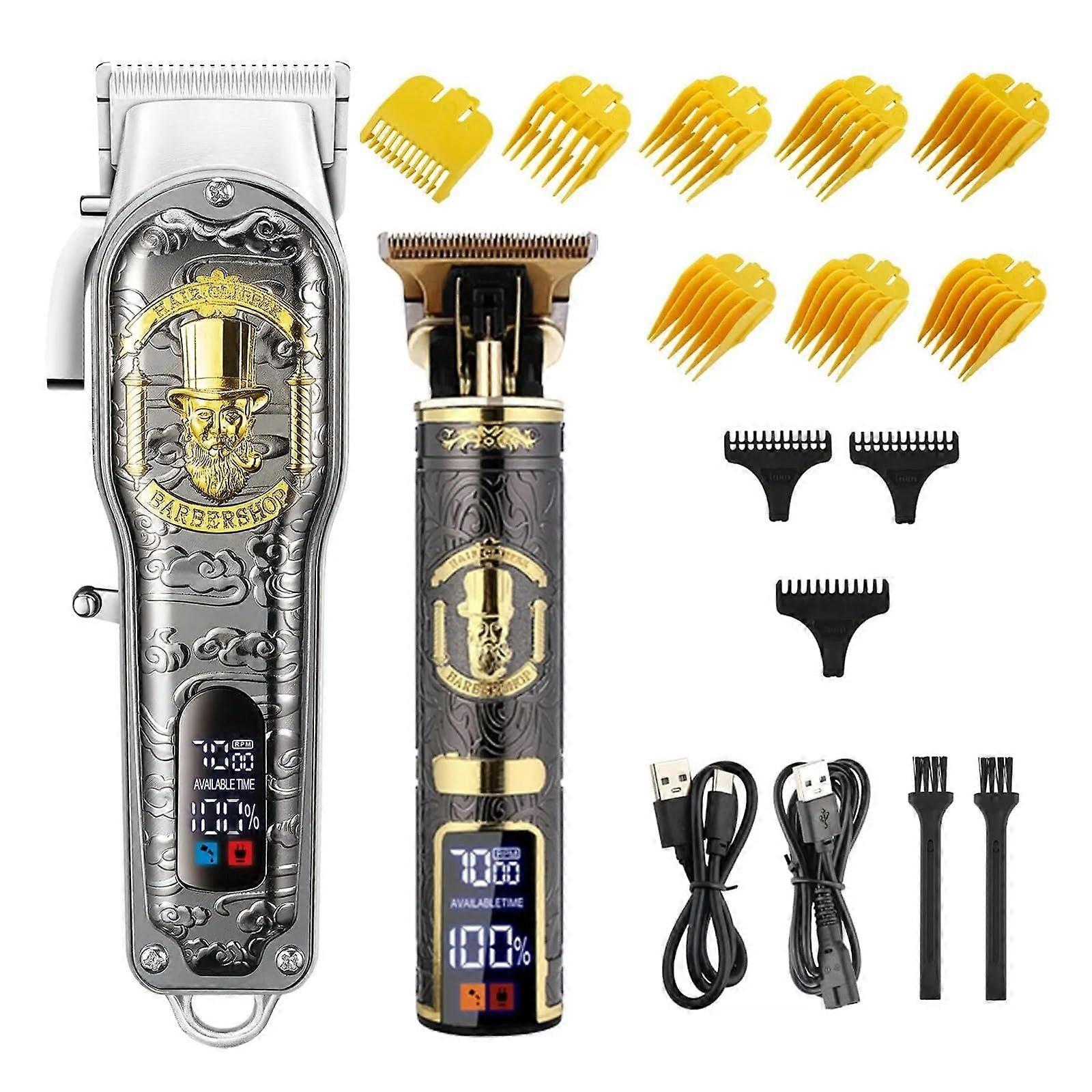 Hair Clipper and Trimmer for Men Rechargeable Cordless LCD Display Long Runtime Precise Length Control