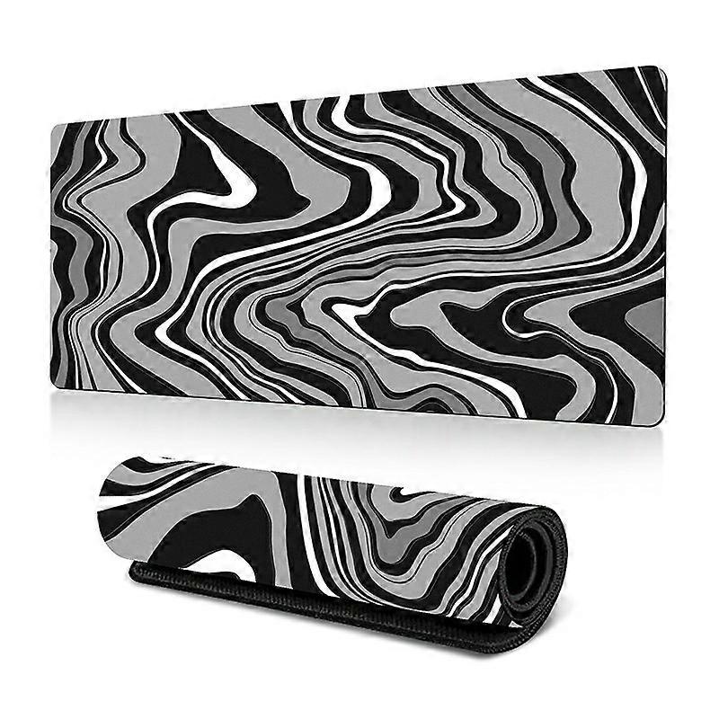 300x800x3mm Abstract Fluid Pattern Rubber Mouse Pad Large Non-Slip Mouse Mat