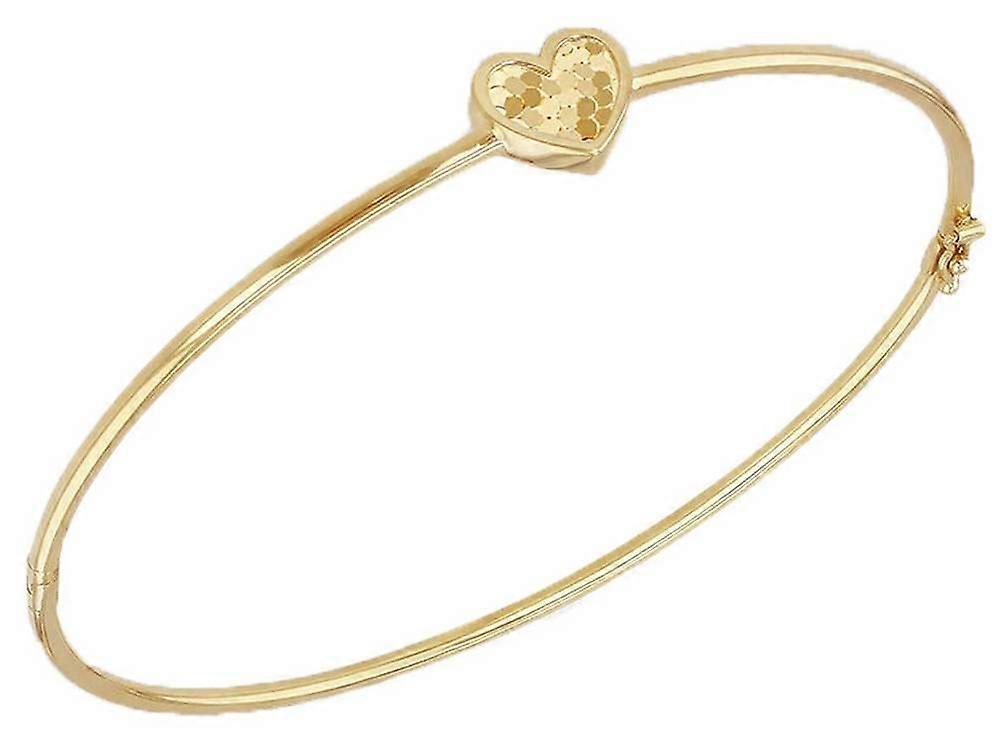 KJ Beckett Disco Heart Bangle - Yellow Gold