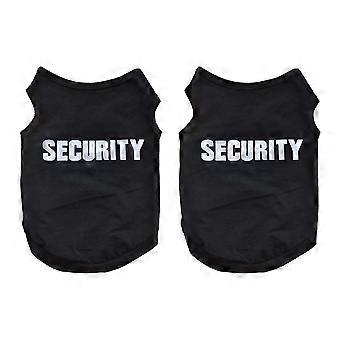 2X Pet Winter Clothes Puppy Dog Cat Vest T Shirt Coat Dress Sweater Apparel "SECURITY", Black S