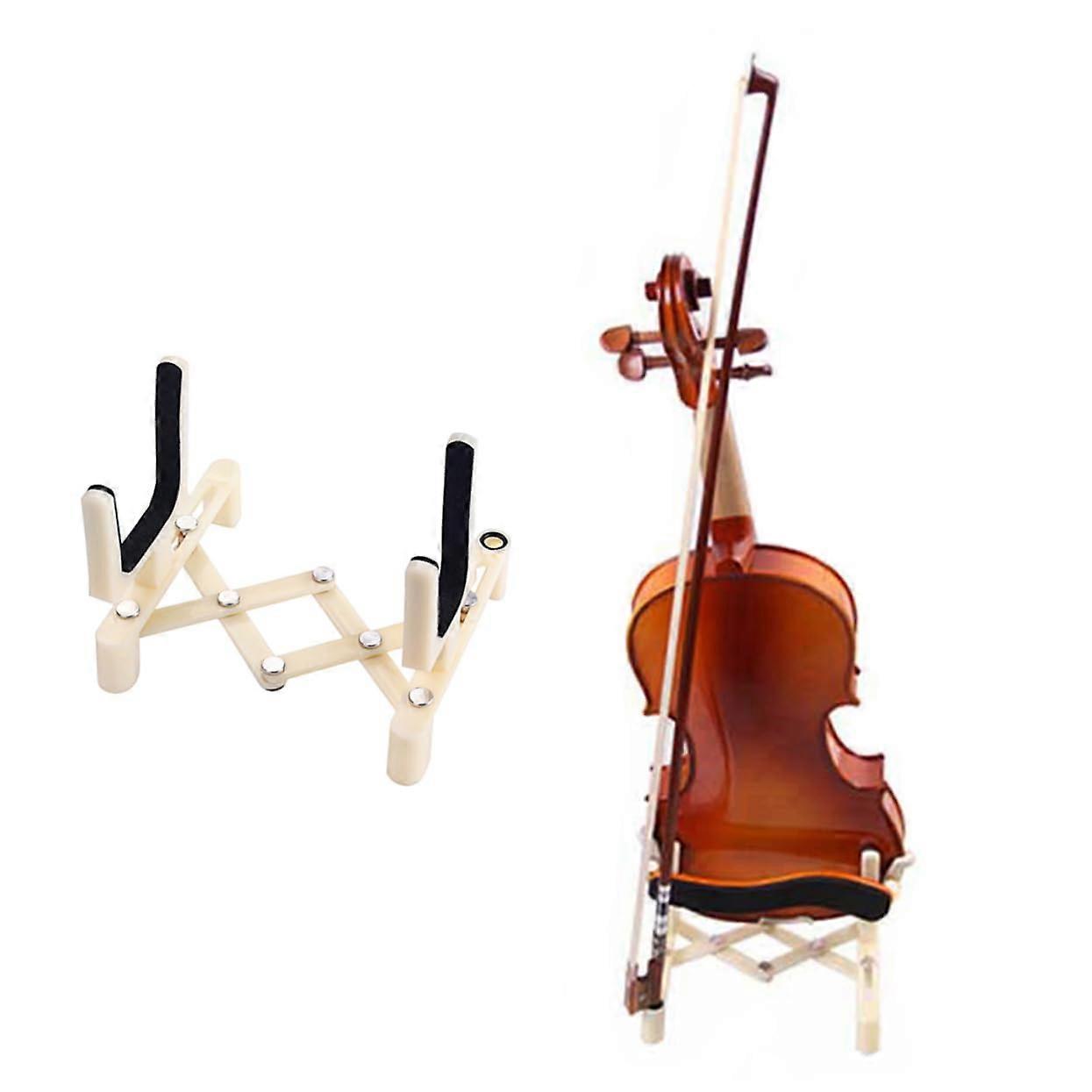 Foldable Adjustable Violin Stand with Protective Sponge Padding for Universal Instrument Fit