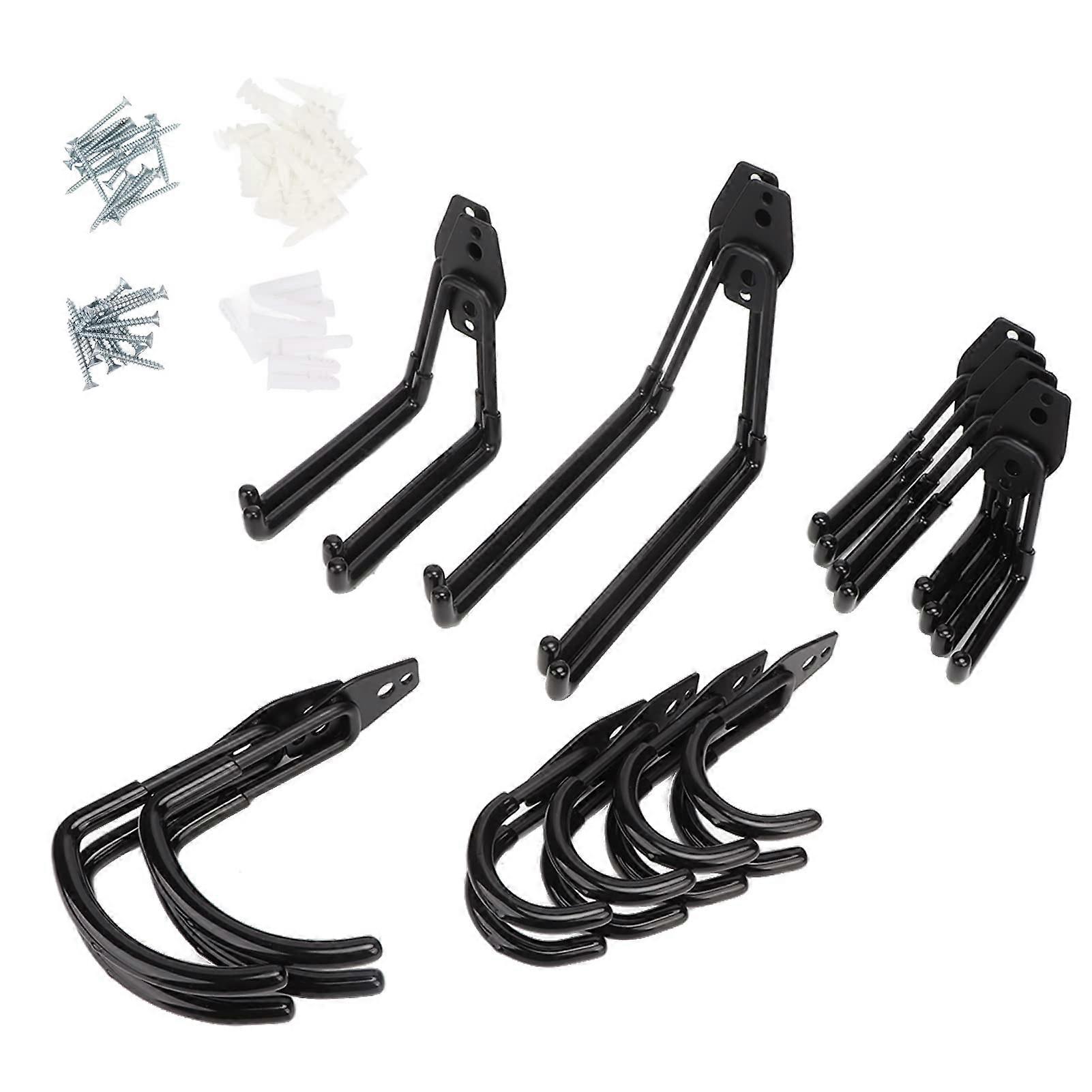 Garage Hooks Heavy Duty 14 Pack, Space Saving Wall Storage for Tools, Easy Install and Durable
