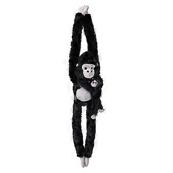 25 Inch Hanging Stuffed Gorilla with Baby  Ultra Soft Huggable Plush, Realistic Design