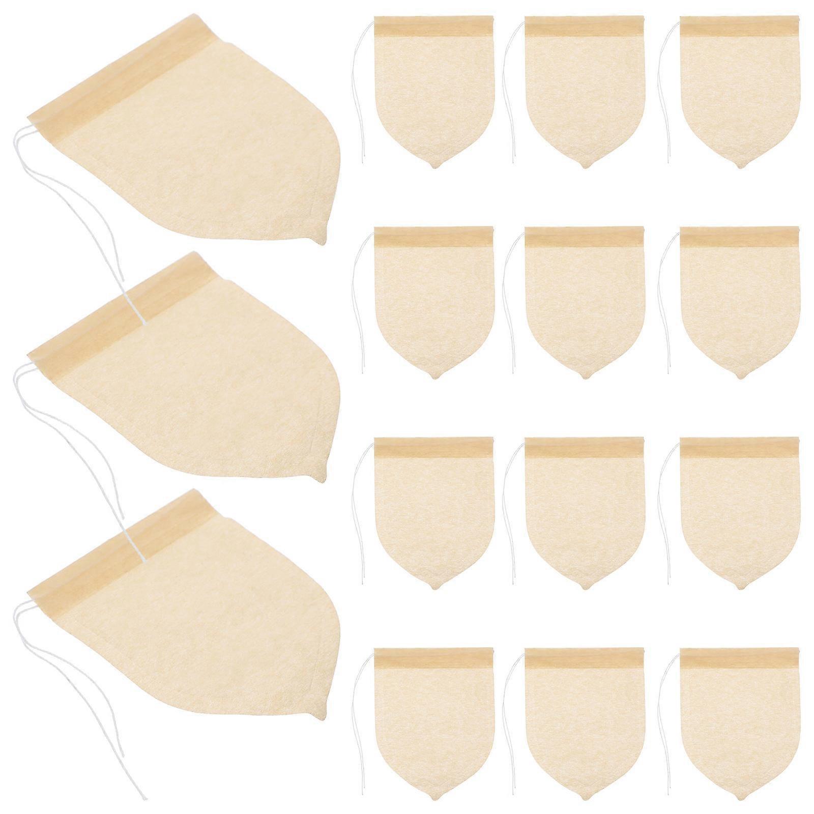 100Pcs Disposable Drawstring Tea Filter Bags for Brewing Loose Leaf Tea