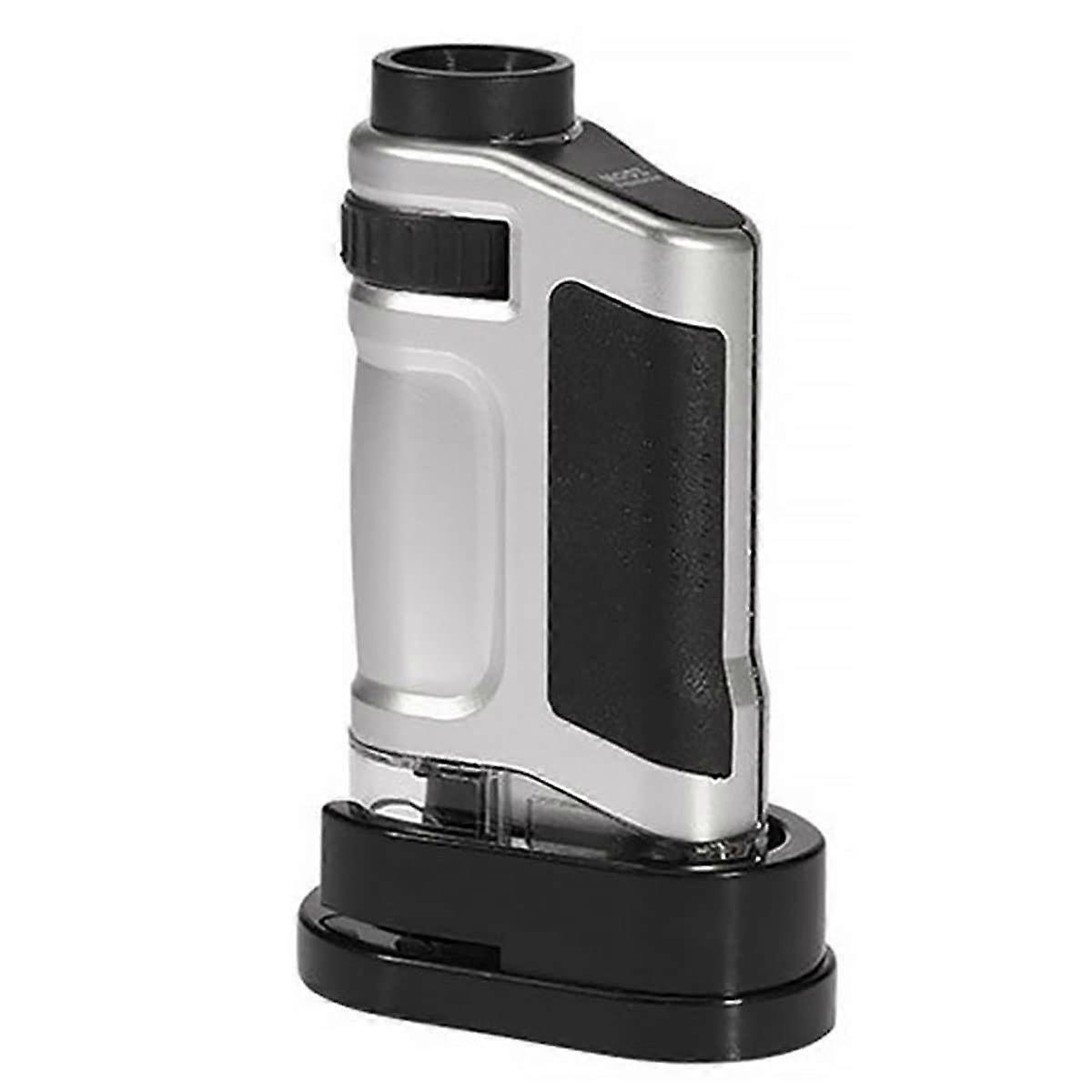 LED Lighted Pocket Microscope 40X with Adjustable Zoom, HD Aspheric Lens, Compact Handheld Design