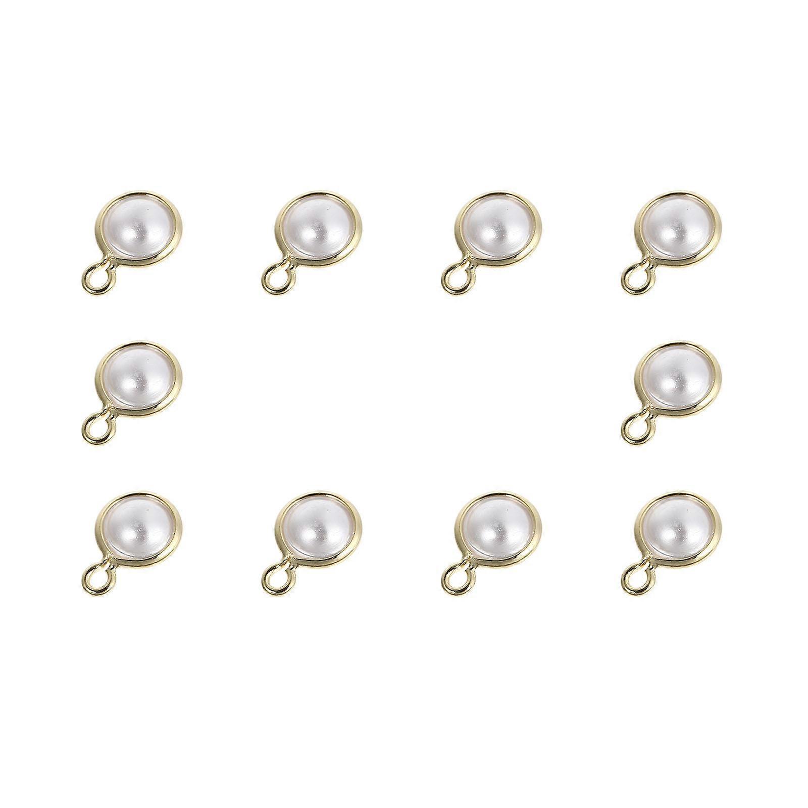 Simulation Pearl Dangles Pearl Jewelry Accessories Elegant Decorative Practical For DIY Projects 10Pcs