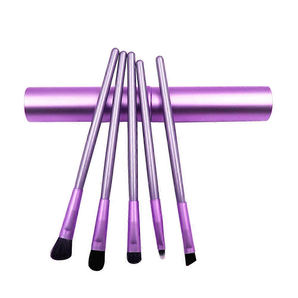 Makeup Brush Set for Eye Makeup Use Includes 5Pcs Purple