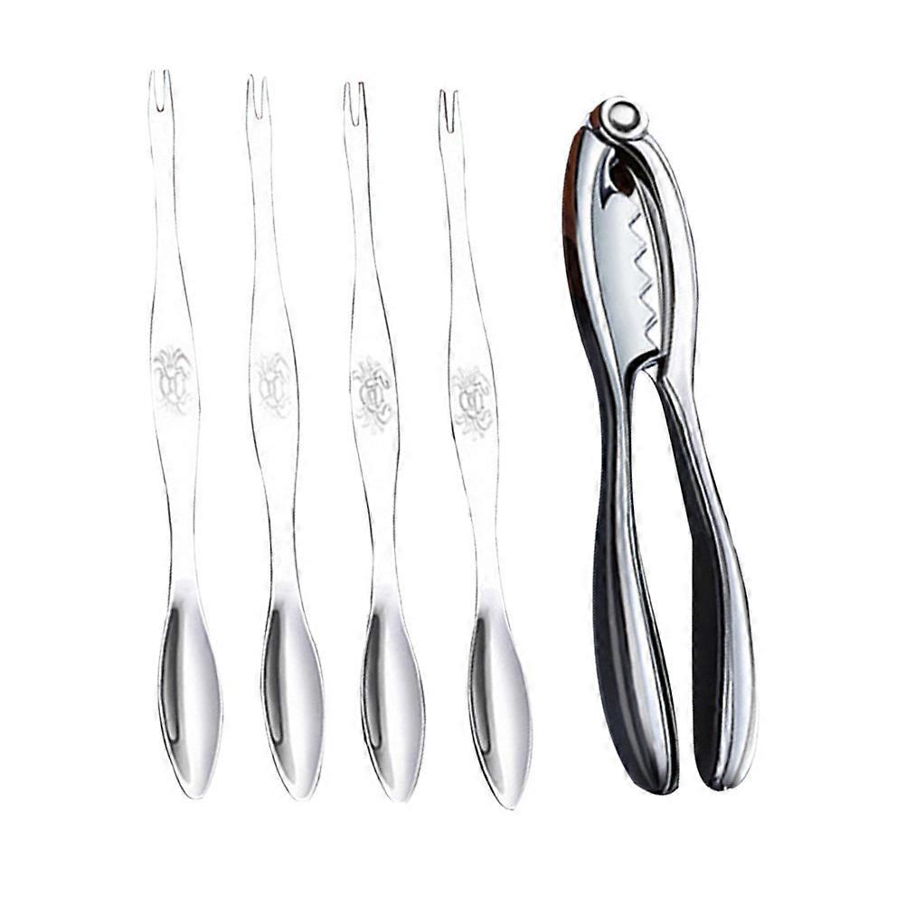 Shellfish Crackers Set Stainless Steel Crab Tool for Convenient Use 1Set