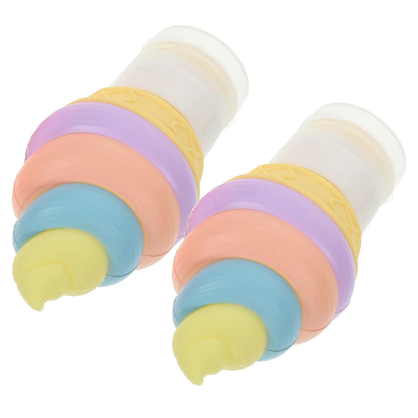 Silicone Squeeze Bottles for Kitchen Sauce Use 2Pcs Assorted Color