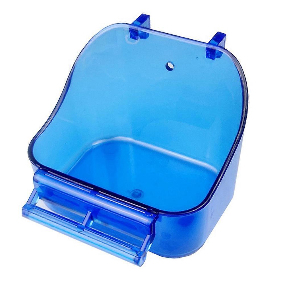 Small Pet Feeder Container for Feeding 1Pcs Durable Blue Plastic Pet Supply