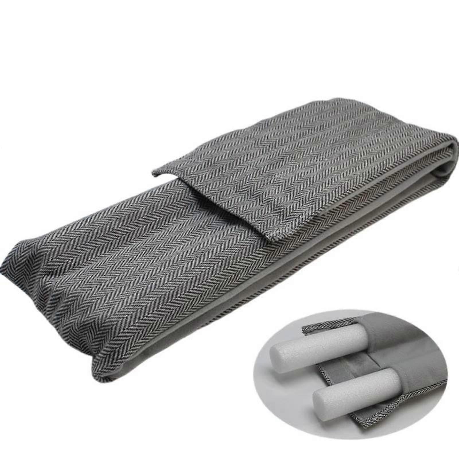 Gray Door Draft Stopper for Noise Reduction and Draft Blocking, Windproof Under Door Gap Seal