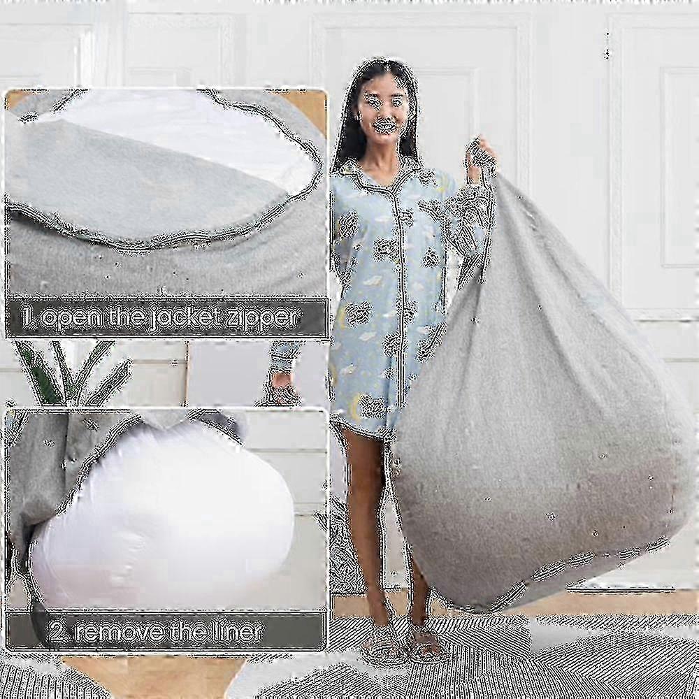 Bean Bag Insert Liner - Easy Cleaning & Zipper Closure