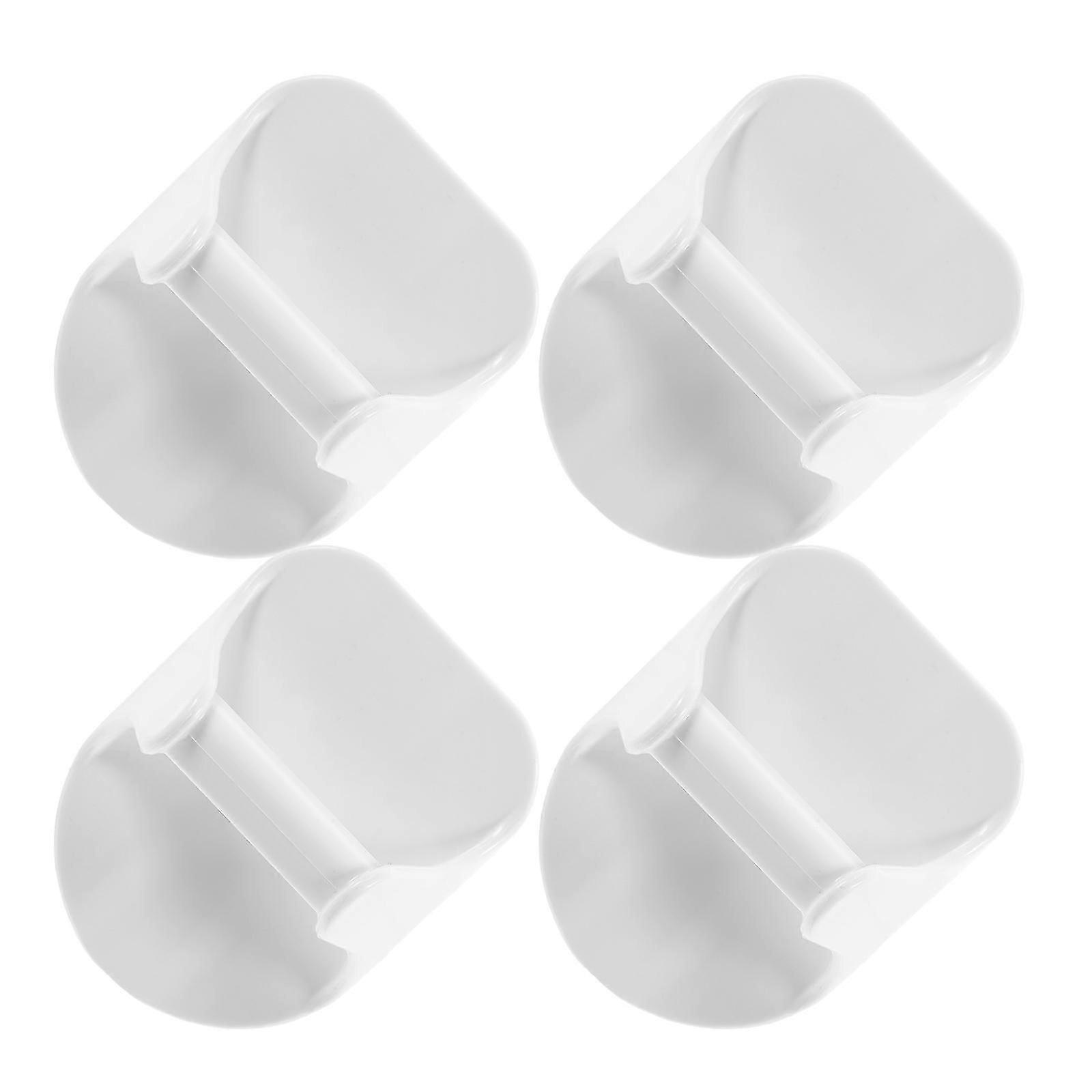 Adhesive Spray Bottle Hooks for Drying Use Multipurpose 4Pcs White ABS
