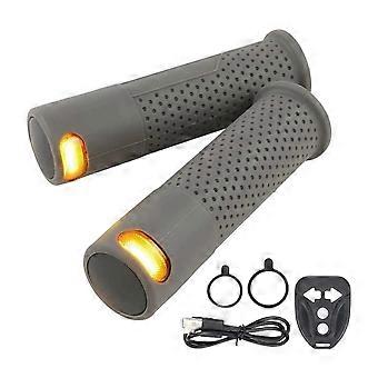 Guidon multifonction pour trottinette/skateboard avec clignotant LED haute visibilité, idéal pour les déplacements nocturnes (gris)