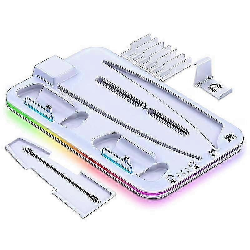 compatible with PS5 / PSVR2 Controller Multi-Functional Cooling Base With RGB Lights