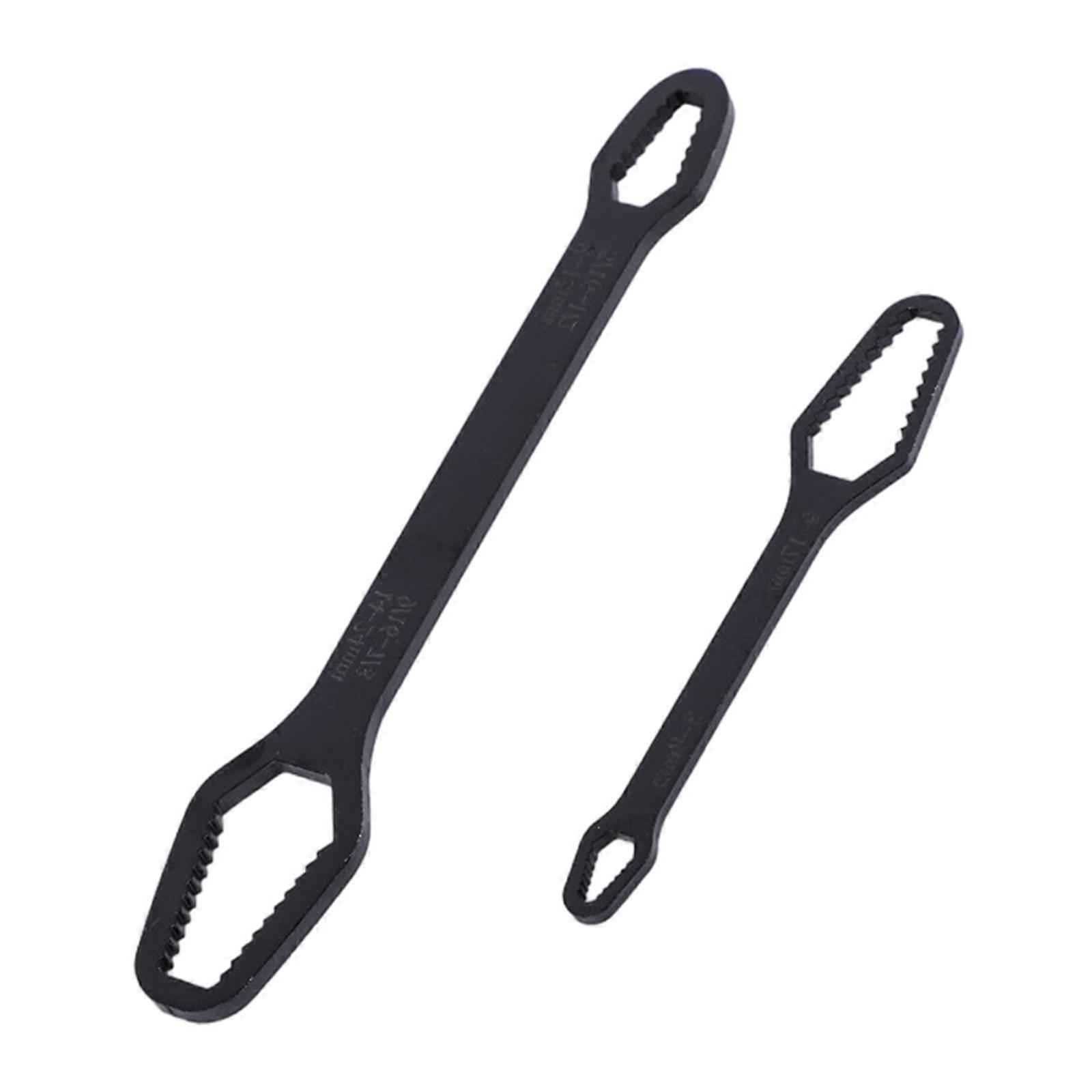 Auto Adjustable Wrench High Carbon Steel Spanner For Multiple DIY Projects And Mechanical Work For 8-24mm/3-17mm Nuts  Black