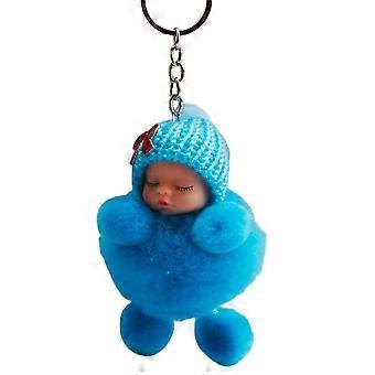 Fluffy Keychain for Key Use 1Pcs Baby Doll Plush Sleeping Doll Keyring Pendant