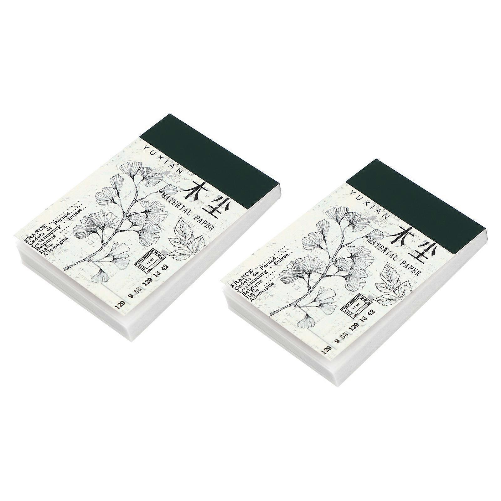 Rectangular Patterned Craft Paper 2 Sets For Handbook Lovers And Creative Users 4x6CM Multi Colored DIY Message Sheets