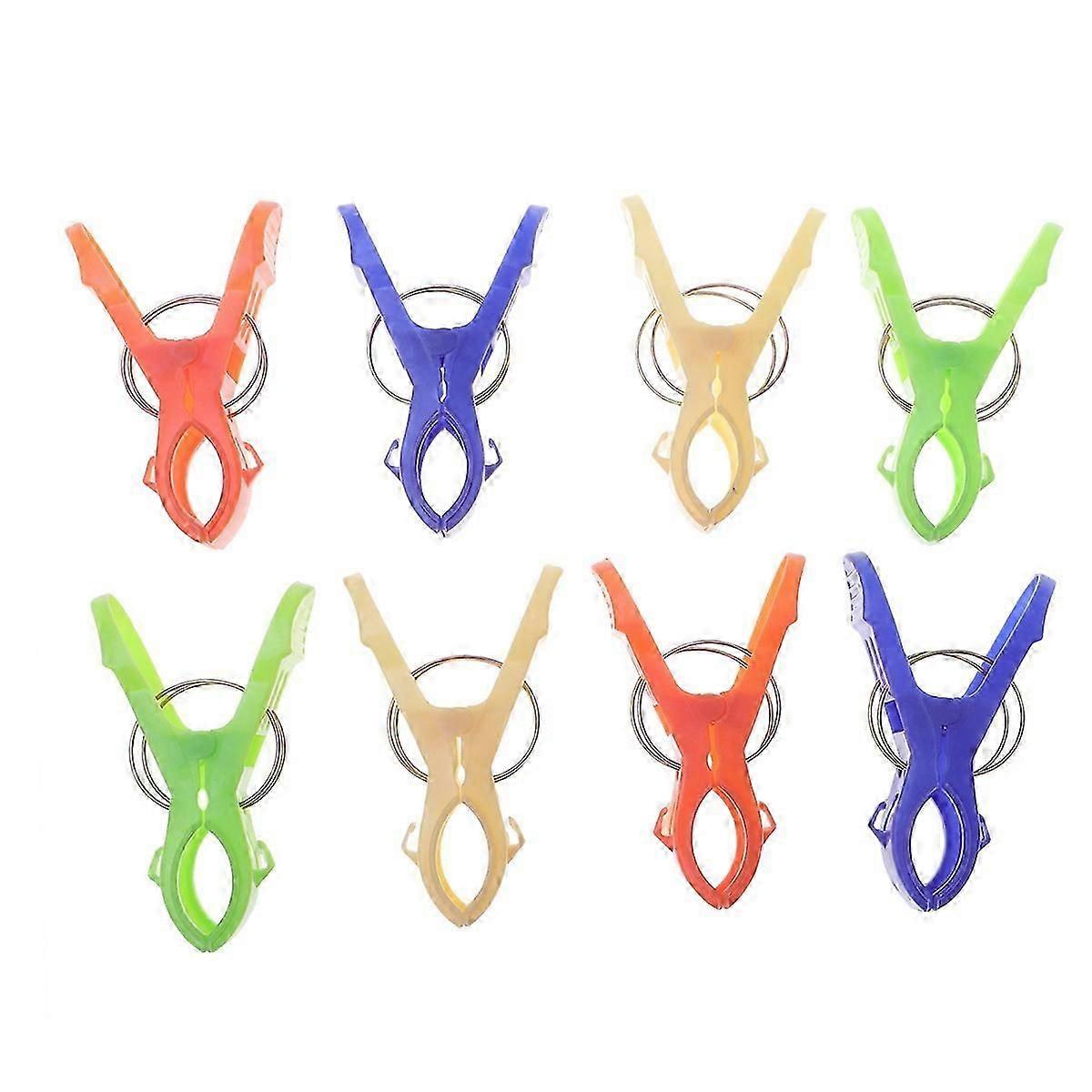 Plastic Beach Towel Clips Multifunctional Clips for 8Pcs Large Sized Pack