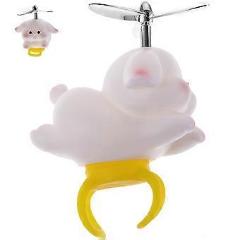 Hélice de conejo blanca para manillar de bicicleta (4 piezas)