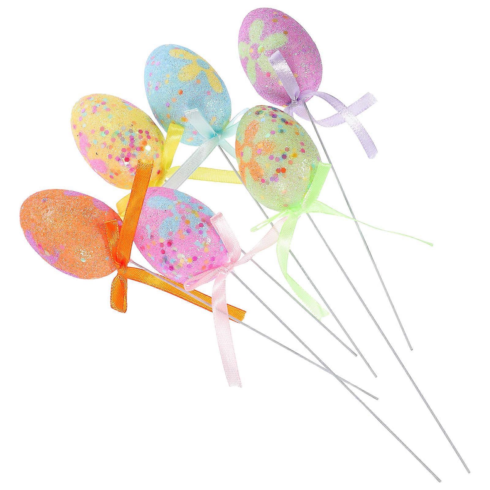 Colorful Artificial Easter Egg Branches for 6Pcs Vase Decor