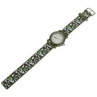 Montre enfant étanche camouflage tendance 20,4 x 2,9 cm, vert olive, 1 pièce