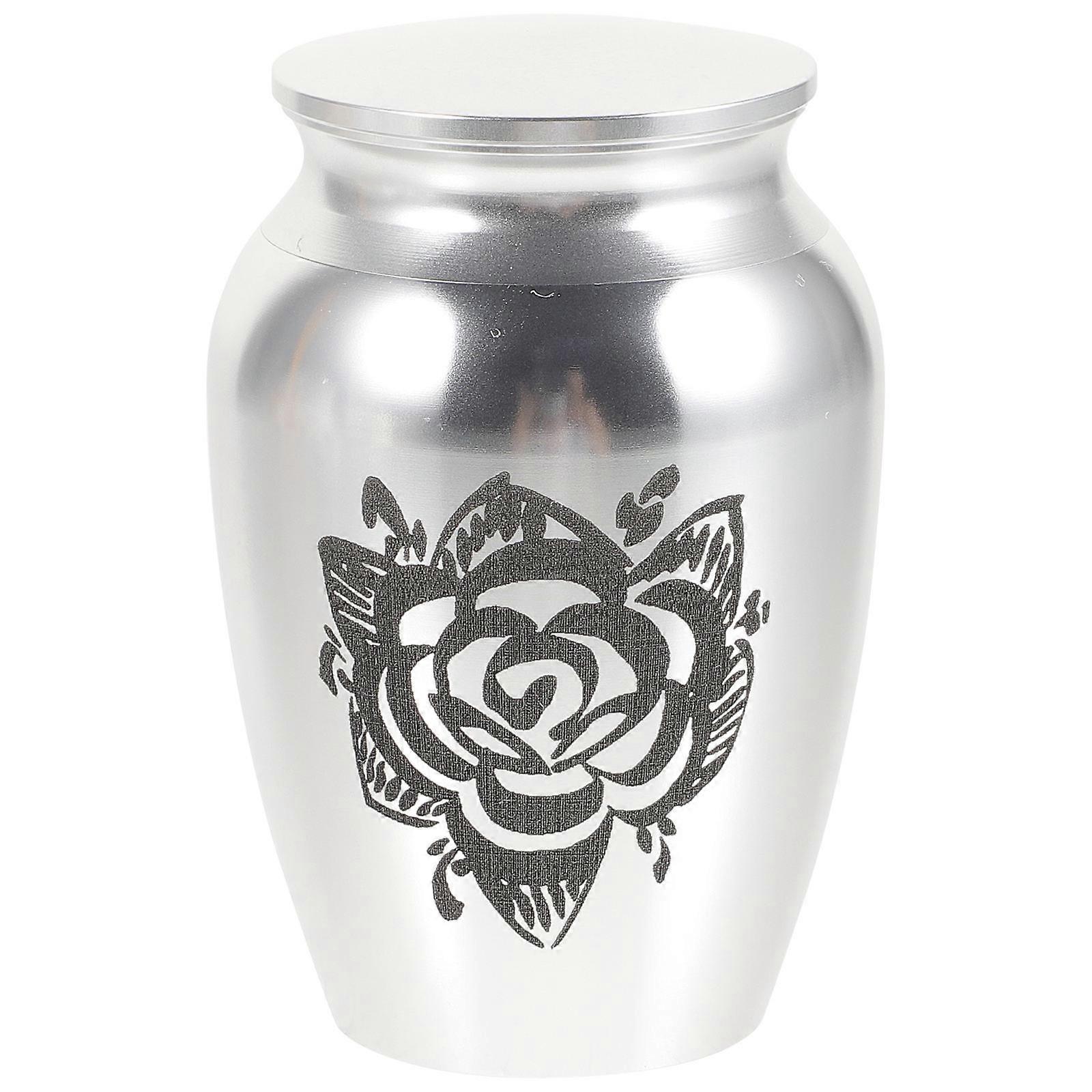 Mini Size Human Ashes Container Small Cremation Keepsake Urn Smooth Lines 1Set