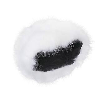 Accessoire de mode chaud d'hiver pour femmes et filles, en fausse fourrure blanche.