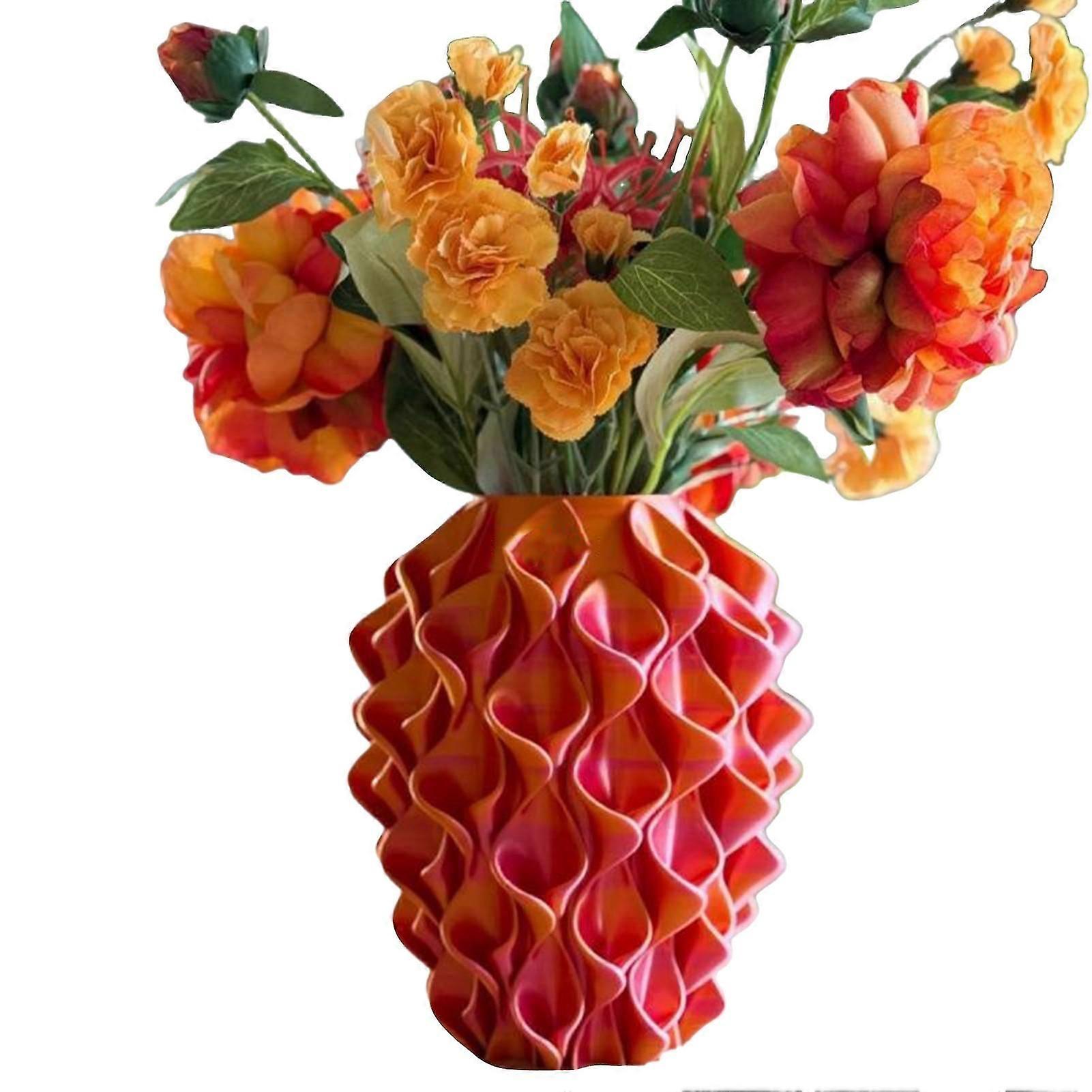 3D Printed Wavy Pot  Elegant & Space Saving  compatible with Coffee Table & Desk