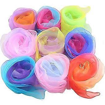20 Pieces Dance Scarves Juggling Scarves Scarves Rhythm Band Scarves (random color)