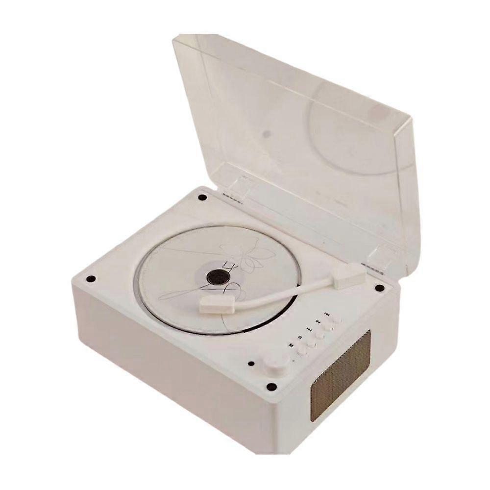 Lecteur CD rétro rechargeable, compatible Bluetooth 5.0, compatible CD, USB, AUX 3,5 mm