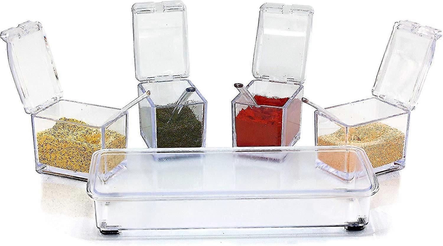 Kruidendoos, heldere acryl spice potten opslagcontainer
